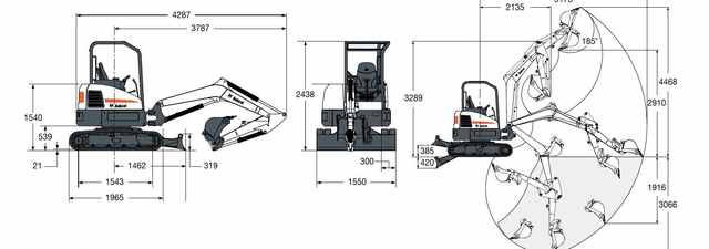 Габаритная схема Bobcat E26