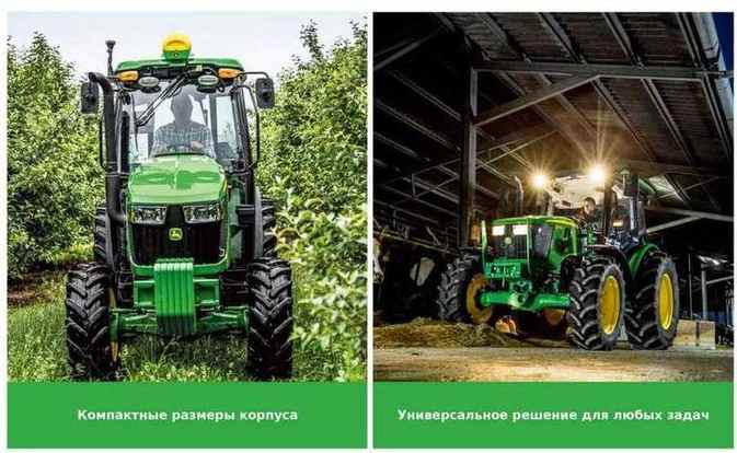 John Deere 5075E — компактные размеры и универсальность