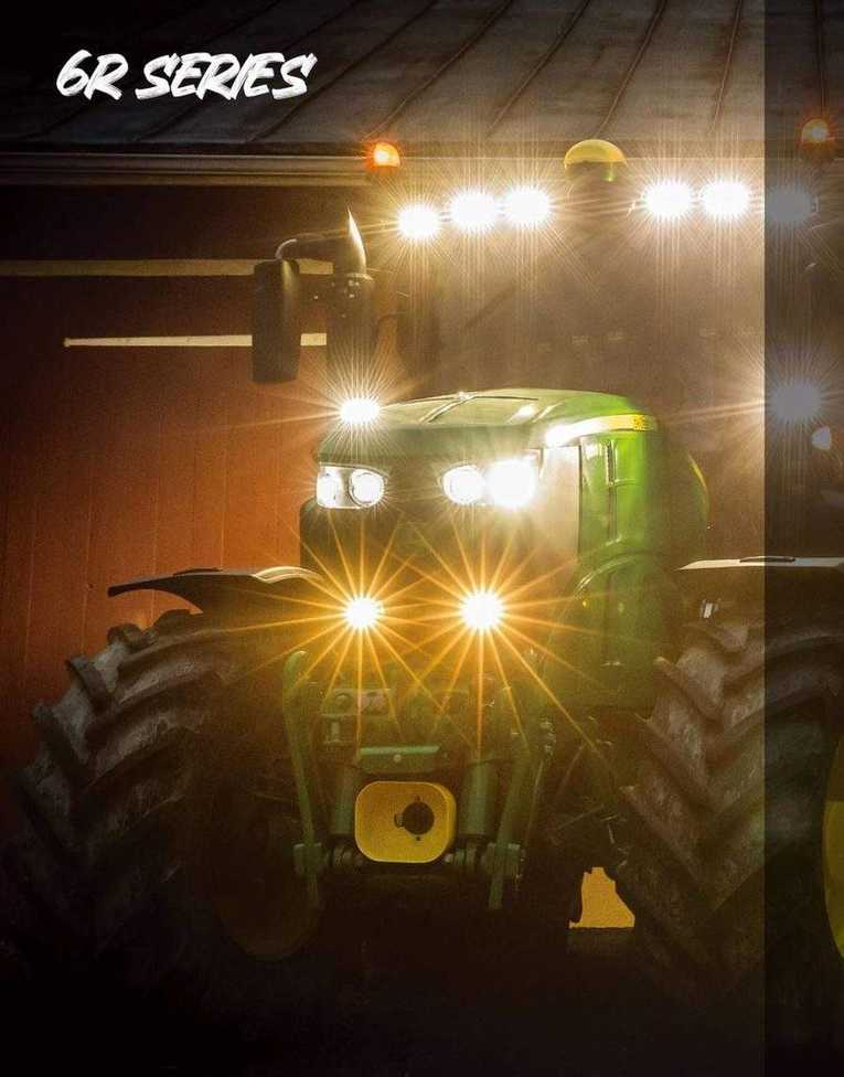 John Deere 6R Series — премиальная светотехника для ночной работы