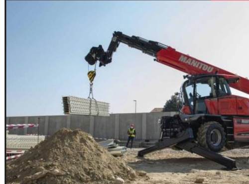 Manitou MRT — подъём груза на стропах