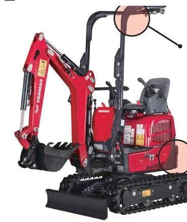 Yanmar SV11 — дуга ROPS и контрвес