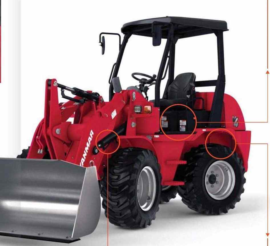 Yanmar V4-7 — точки доступа для обслуживания